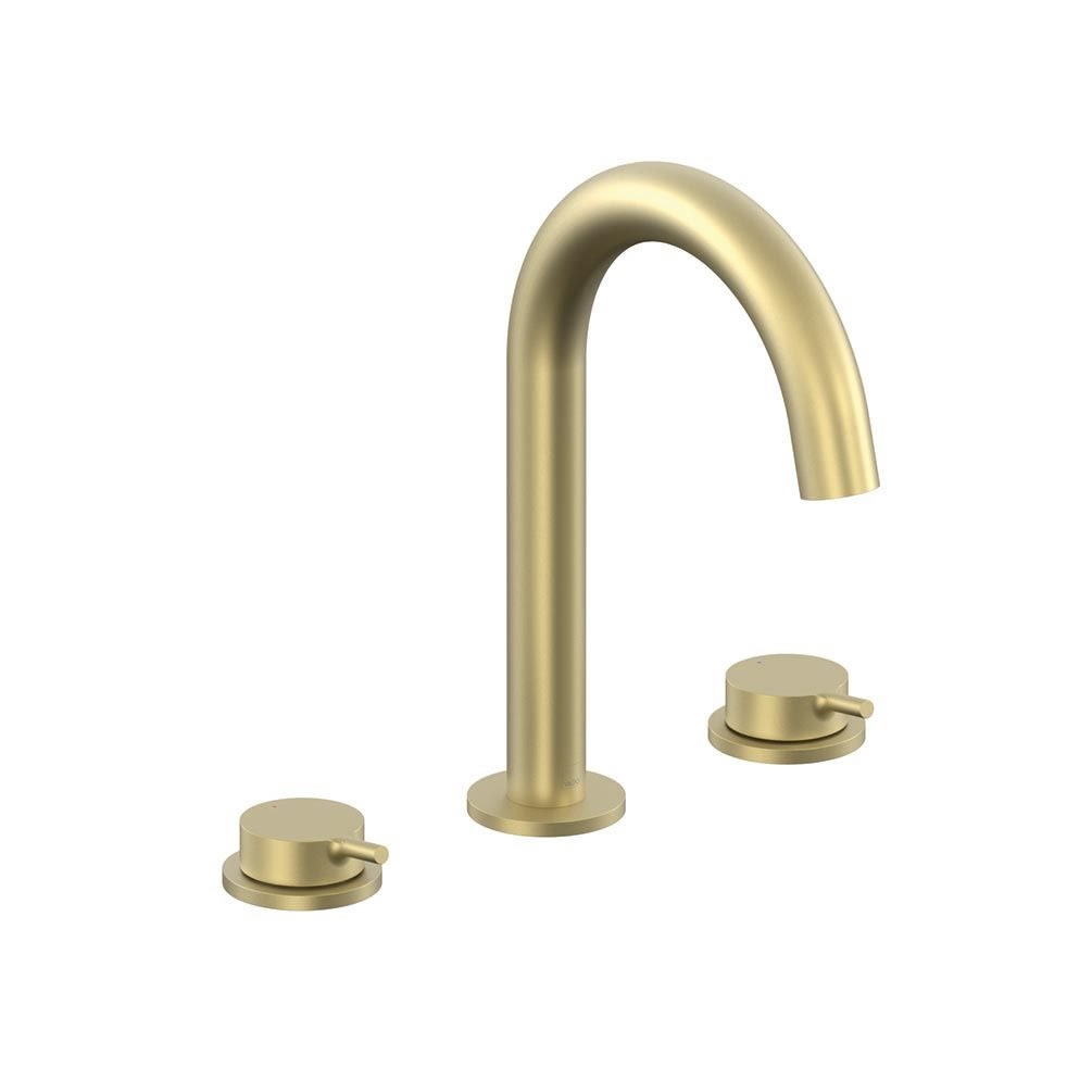 Vado Safari Lever Satin Brass 3 Tap Hole Basin Mixer